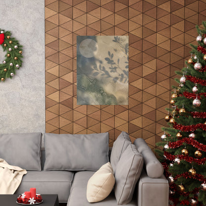 Winter Shadow Play Texture Wall Art Print | Cozy Decor