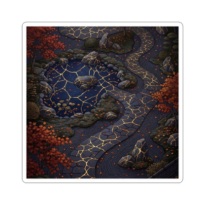 Resilient Moonlit Garden Sticker - Gold Vein Kintsugi