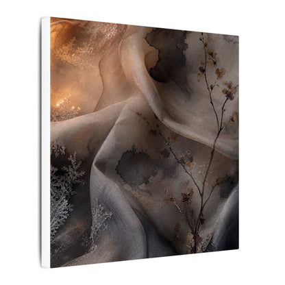 Japandi Silk Drape in Candlelight | Watercolor Canvas Art
