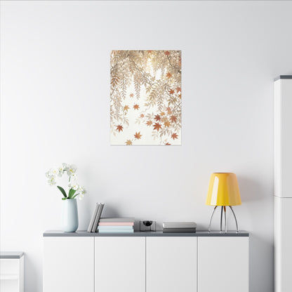 Shibui Wisteria Canvas Art - Japandi Japanese Pattern