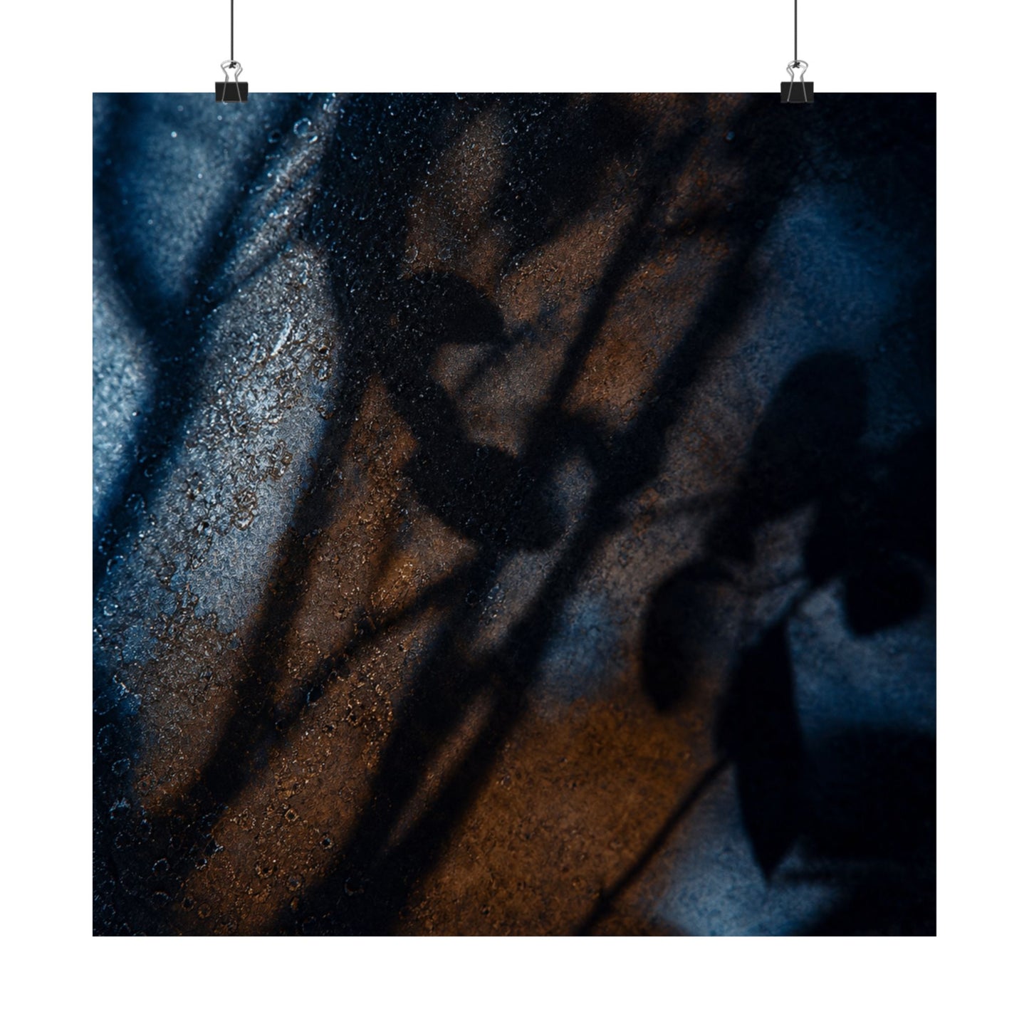 Winter Shadow Play Moody Minimal Wall Art Print | Luxurious Decor