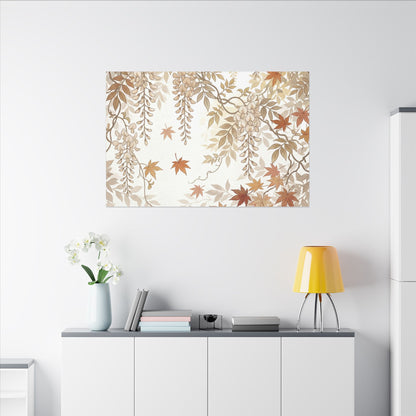 Shibui Wisteria Canvas Art - Japandi Japanese Pattern