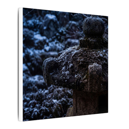 Moody Stone Lantern Canvas Art - Shadow Zen Dark Japandi