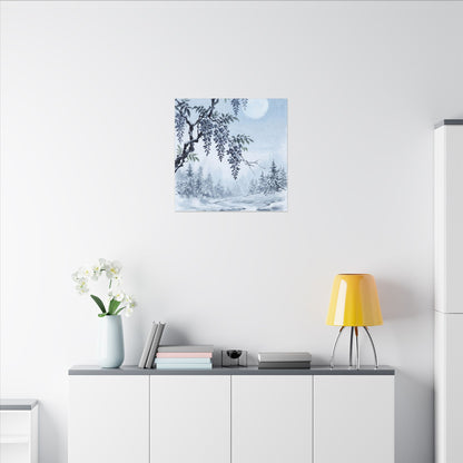 Seijaku Wisteria Canvas Art - Zen Sumi E