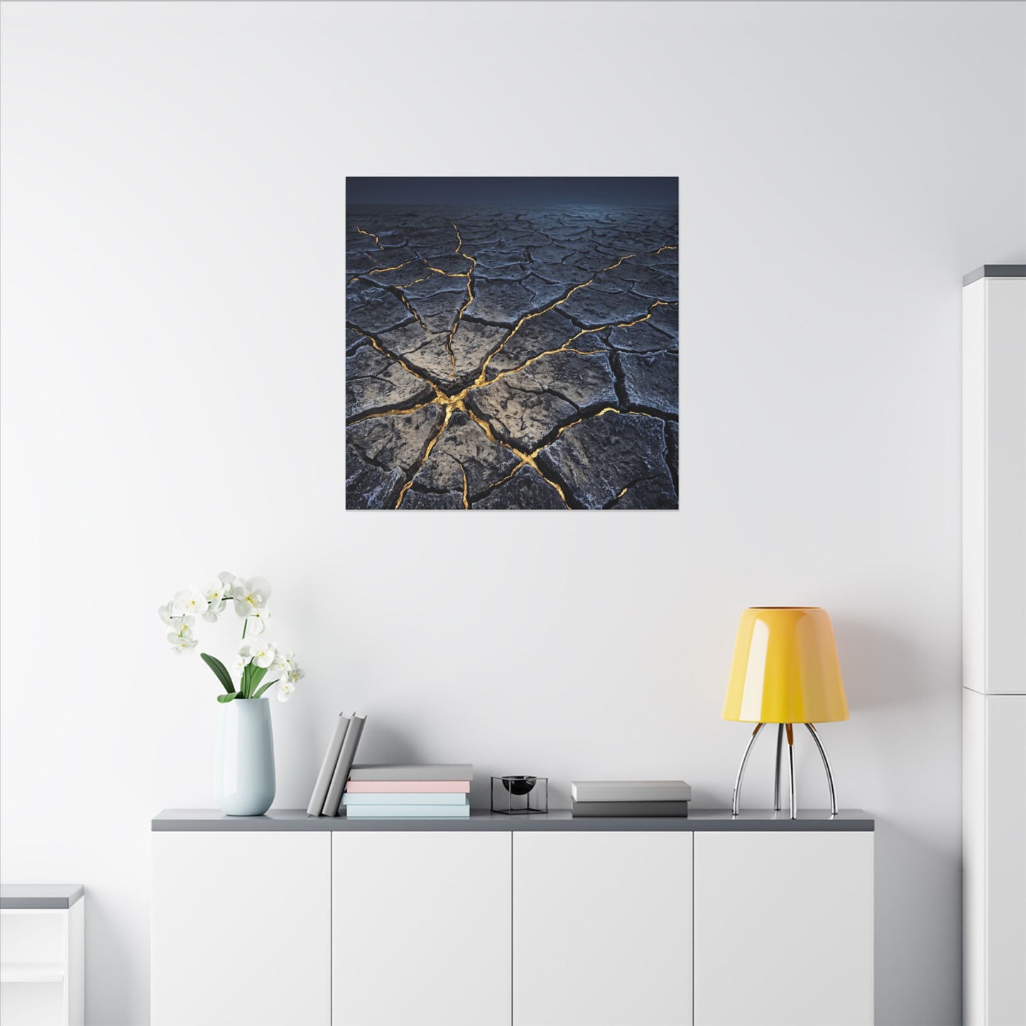 Cracked Earth Broken Beauty Canvas Art | Artful Kintsugi Art