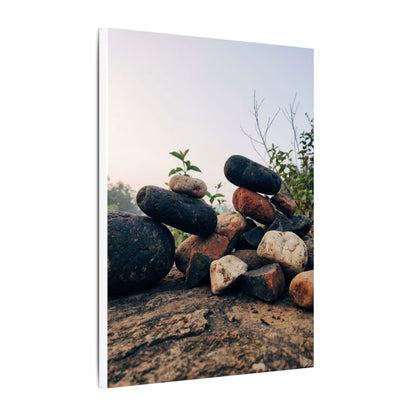 River Stones Canvas Art | Spring Kintsugi Broken Beauty Art