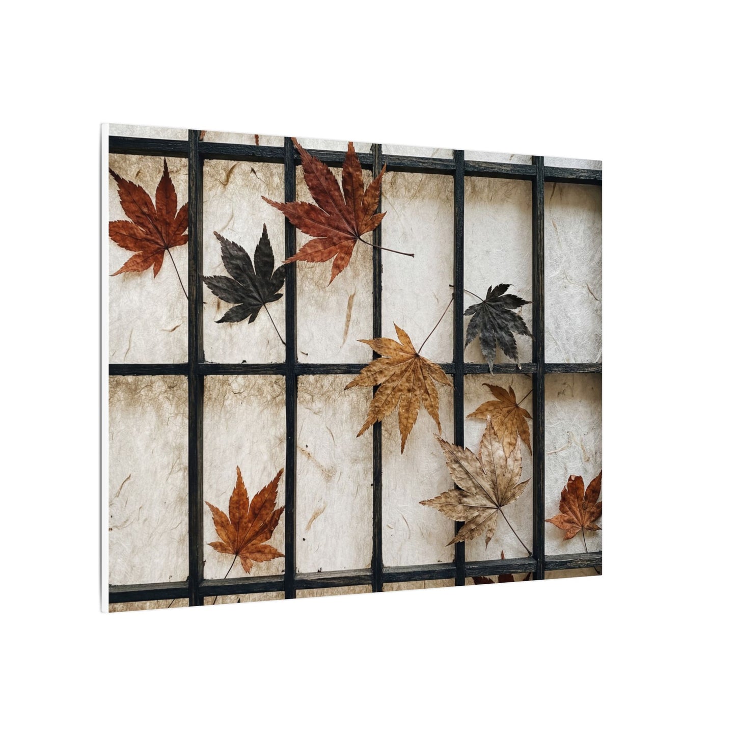 Japandi Shoji Screen in Overcast | Texture Canvas Art
