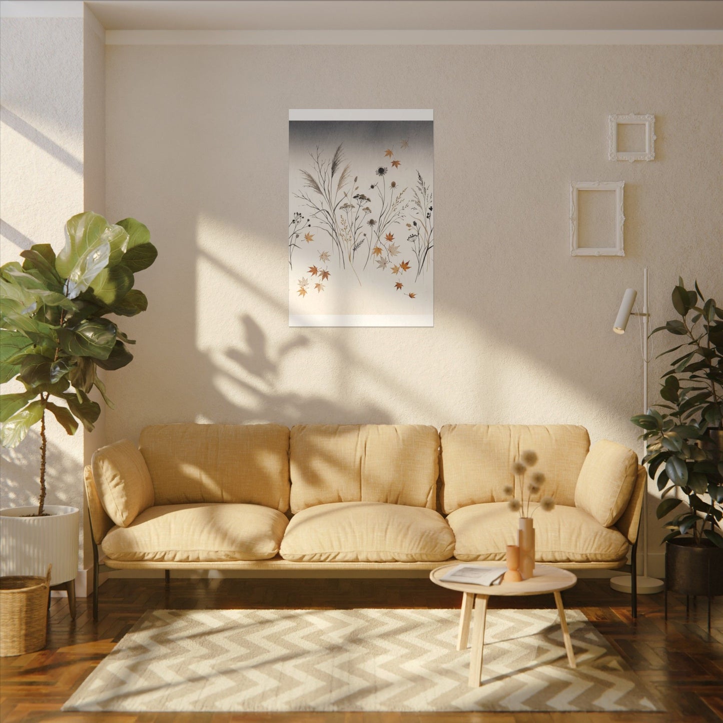 Dawn Dried Flowers Canvas Art - Japandi Kanso
