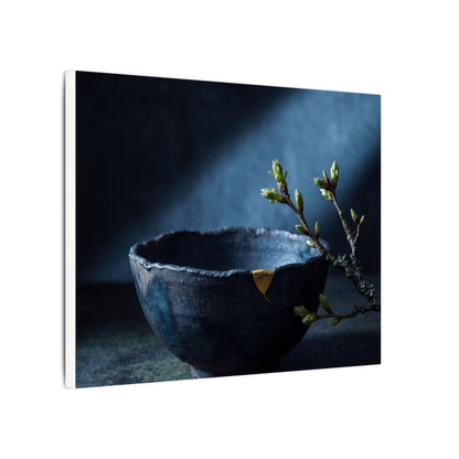 Sophisticated Ceramic Bowl Canvas Art - Shadow Zen Dark Japandi