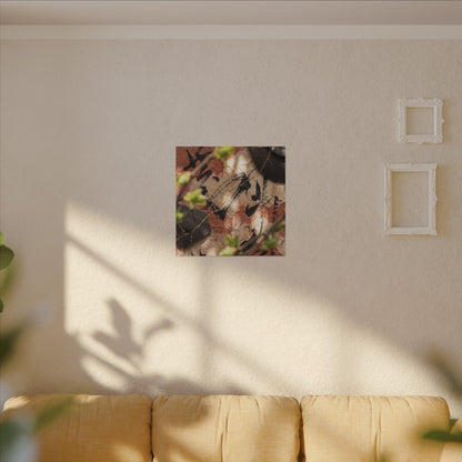 Datsuzoku Ink Brushstroke Canvas Art - Kintsugi Gold Repair