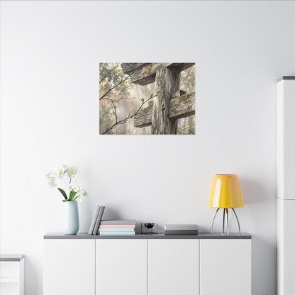 Torii Gate Spring Canvas Art | Japandi Neutral Design