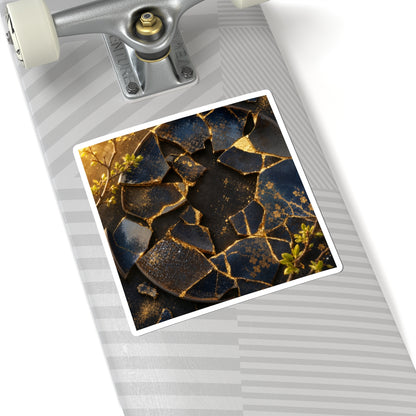 Spring Broken Pottery Gold Repair Sticker | Beautiful Decor