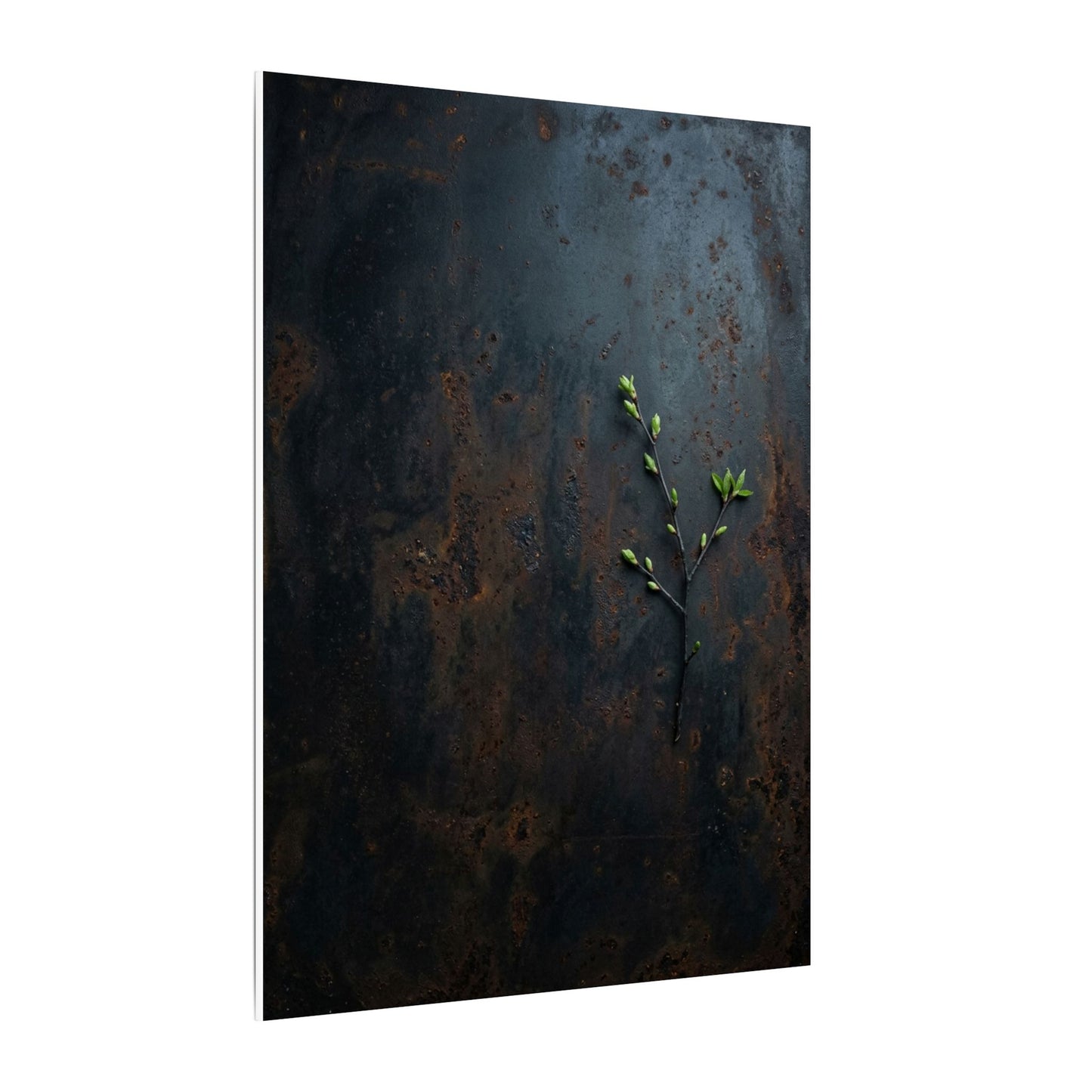 Rust Patina Moody Minimal Canvas Art | Moody Dark Japandi Art