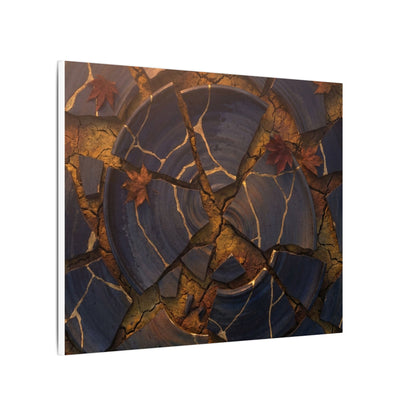 Autumn Cracked Earth Gold Repair Canvas Art | Philosophical Decor