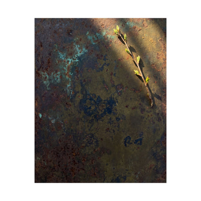 Rust Patina Spring Wall Art Print | Dark Japandi Luxurious Design