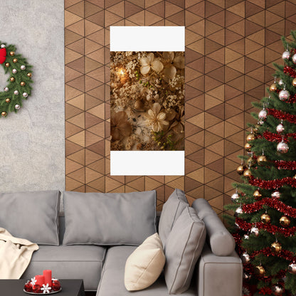 Candlelight Dried Flowers Wall Art Print - Japandi Fukinsei