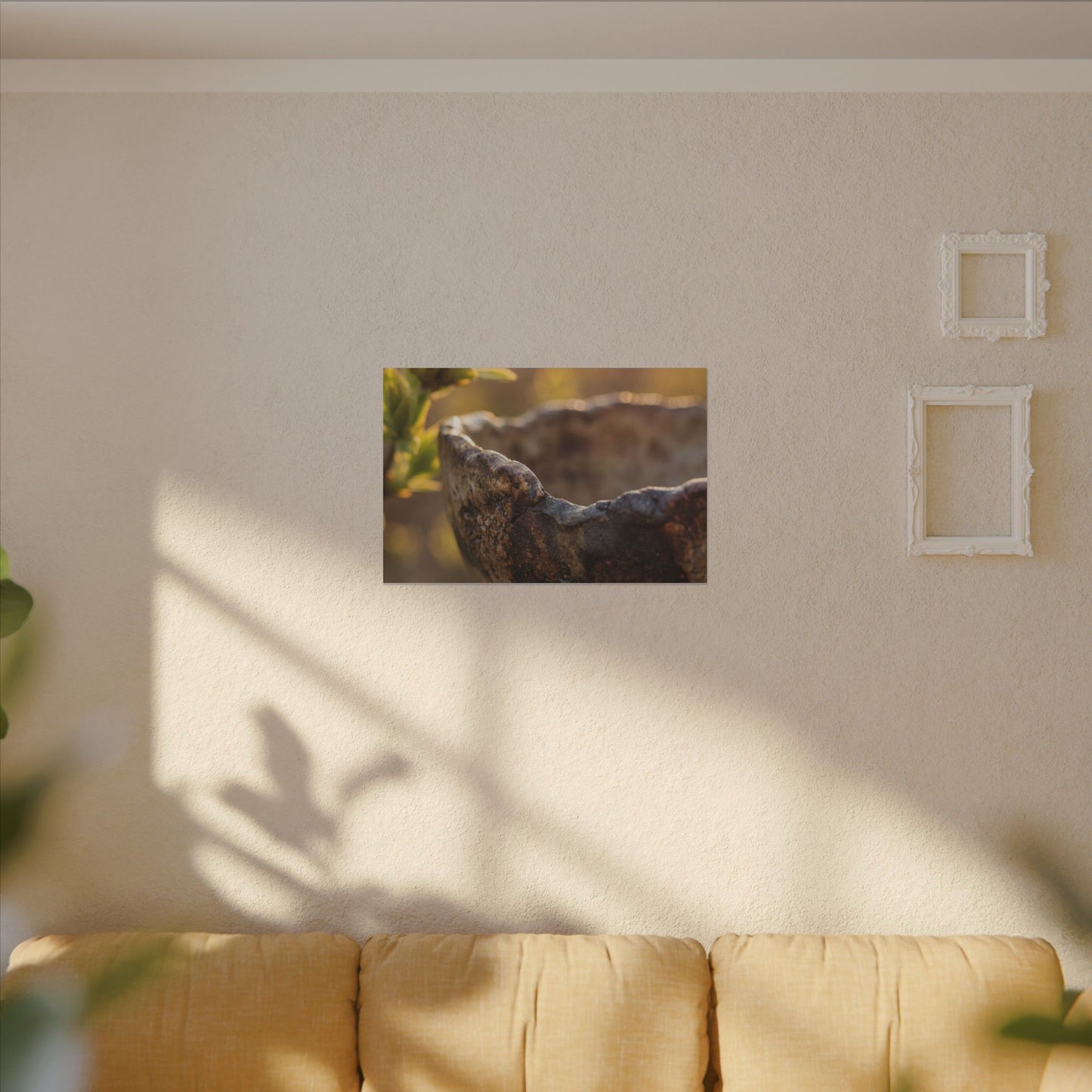 Golden Hour Ceramic Bowl Canvas Art - Dark Japandi Ma