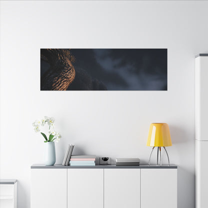 Bold Pine Tree Canvas Art - Shadow Zen Dark Japandi