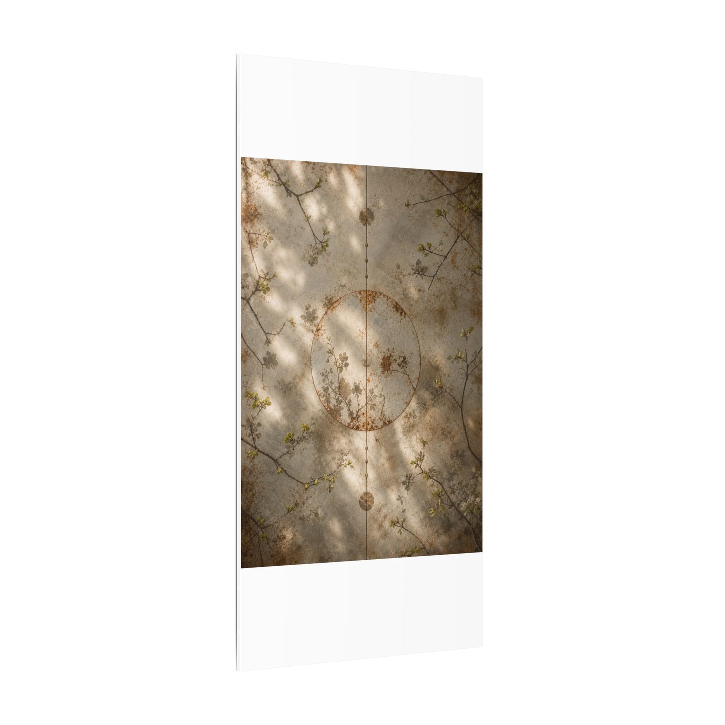 Japandi Rust Patina in Dappled | Japanese Pattern Canvas Art