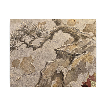 Pine Tree Canvas Art | Winter Japandi Japanese Pattern Art