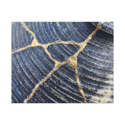 Shibui Water Ripple Canvas Art - Kintsugi Gold Repair
