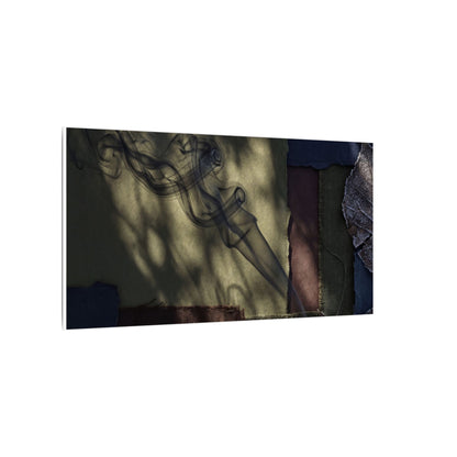 Ma Incense Smoke Canvas Art - Dark Japandi Dark Texture