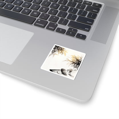 Golden Hour Tea Ceremony Sticker - Zen Ma
