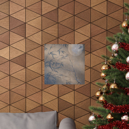 Seijaku Shadow Play Wall Art Print - Japandi Japanese Pattern