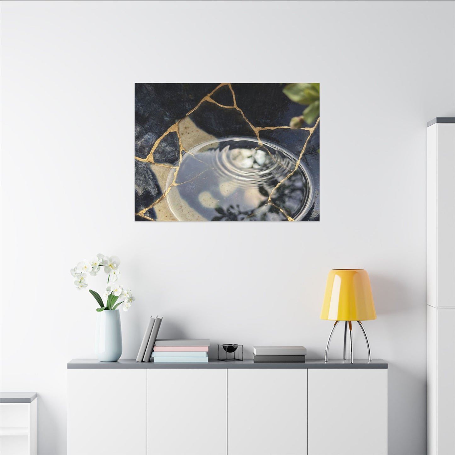Water Ripple Spring Canvas Art | Kintsugi Beautiful Design