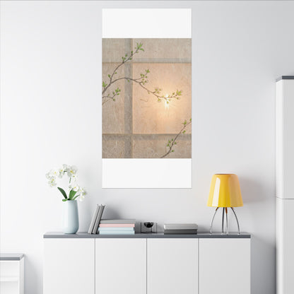 Shoji Screen Canvas Art | Spring Japandi Minimal Line Art