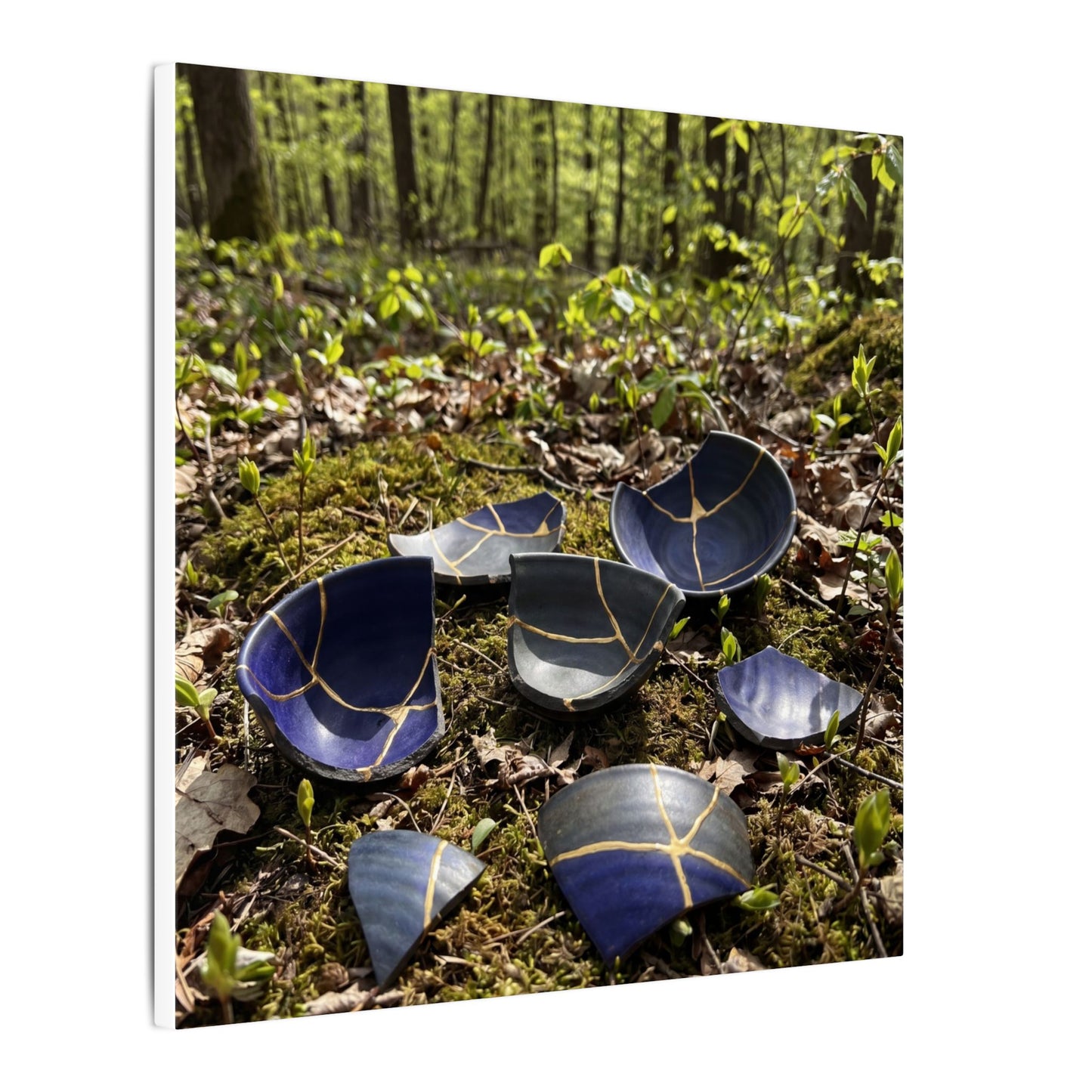 Philosophical Broken Pottery Canvas Art - Broken Beauty Kintsugi