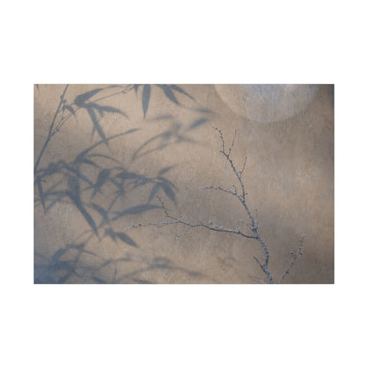 Shadow Play Canvas Art | Winter Japandi Japanese Pattern Art