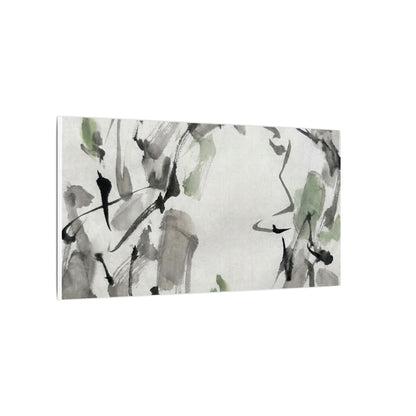 Zen Ink Brushstroke in Overcast | Sumi E Canvas Art