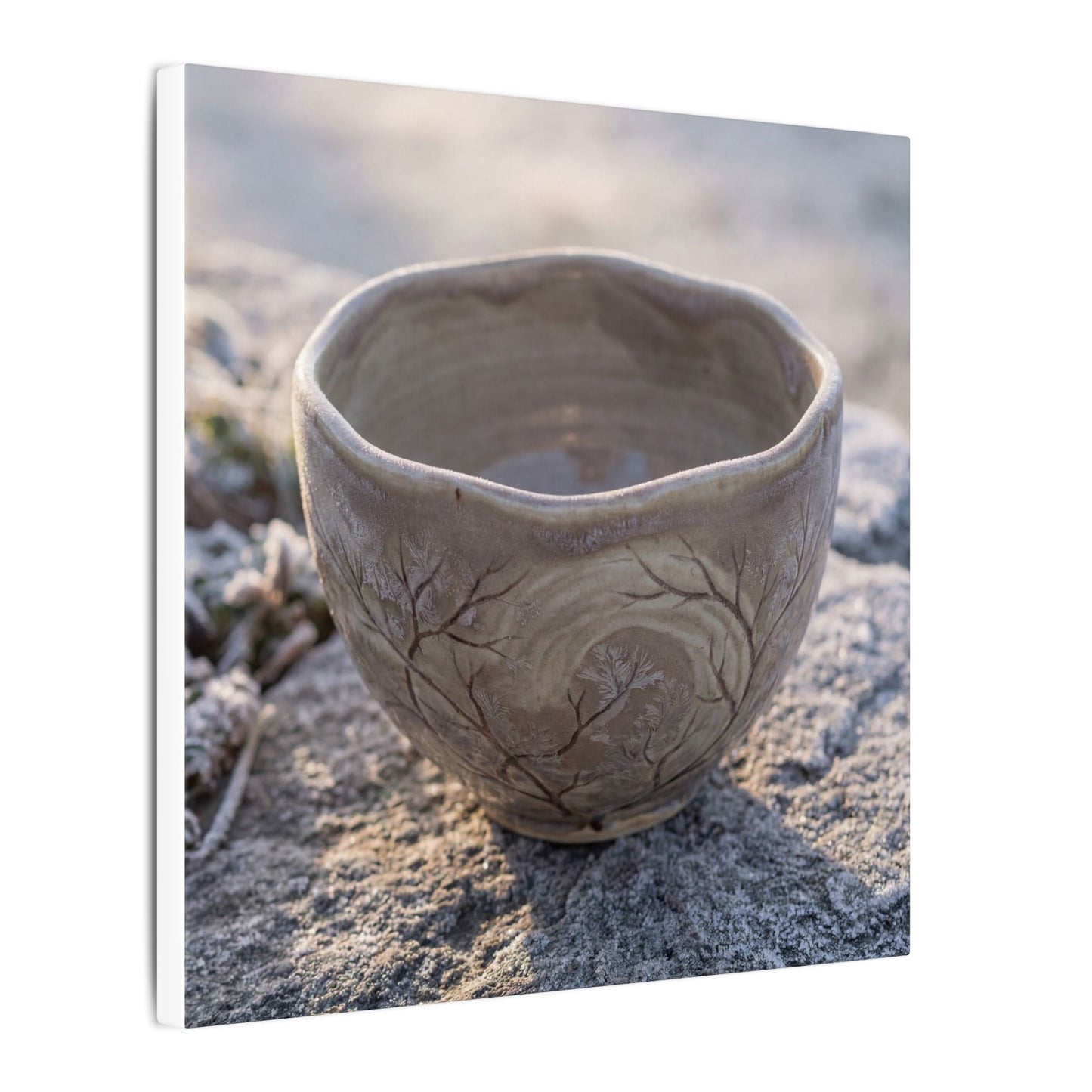 Seijaku Ceramic Bowl Canvas Art - Japandi Japanese Pattern