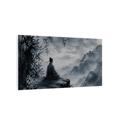 Ink Brushstroke Sumi E Canvas Art | Serene Zen Art