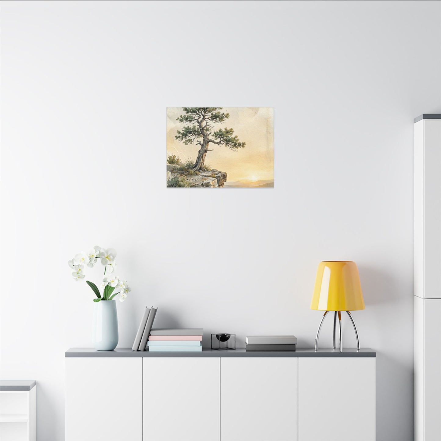 Pine Tree Canvas Art | Summer Japandi Texture Art