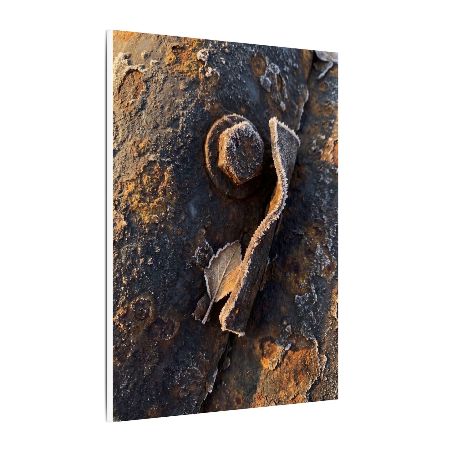 Moody Rust Patina Canvas Art - Moody Minimal Dark Japandi