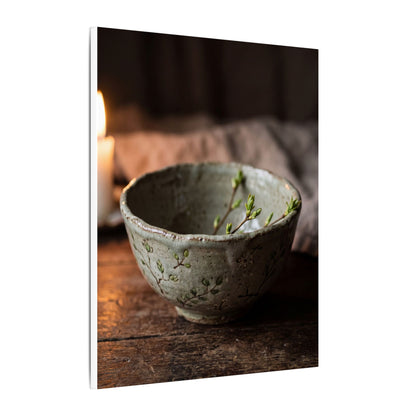 Ceramic Bowl Spring Canvas Art | Japandi Neutral Design
