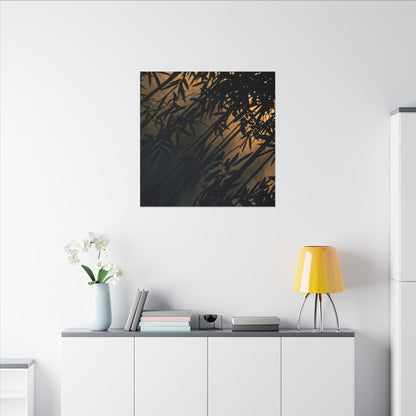 Sophisticated Shadow Play Canvas Art - Shadow Zen Dark Japandi
