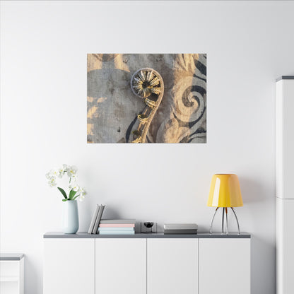 Fern Unfurling Canvas Art | Winter Japandi Japanese Pattern Art