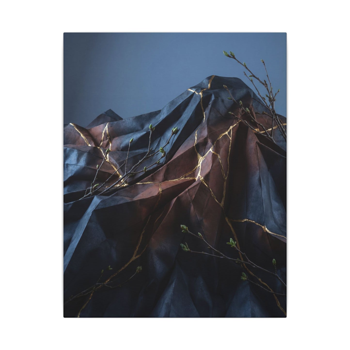 Paper Fold Broken Beauty Canvas Art | Philosophical Kintsugi Art