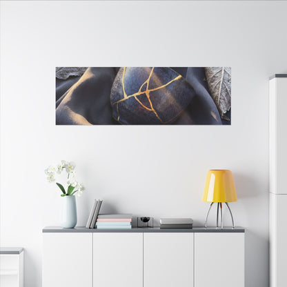 Winter Silk Drape Gold Repair Canvas Art | Artful Decor
