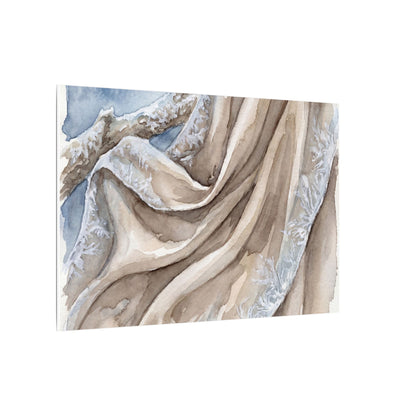 Silk Drape Winter Canvas Art | Japandi Cozy Design