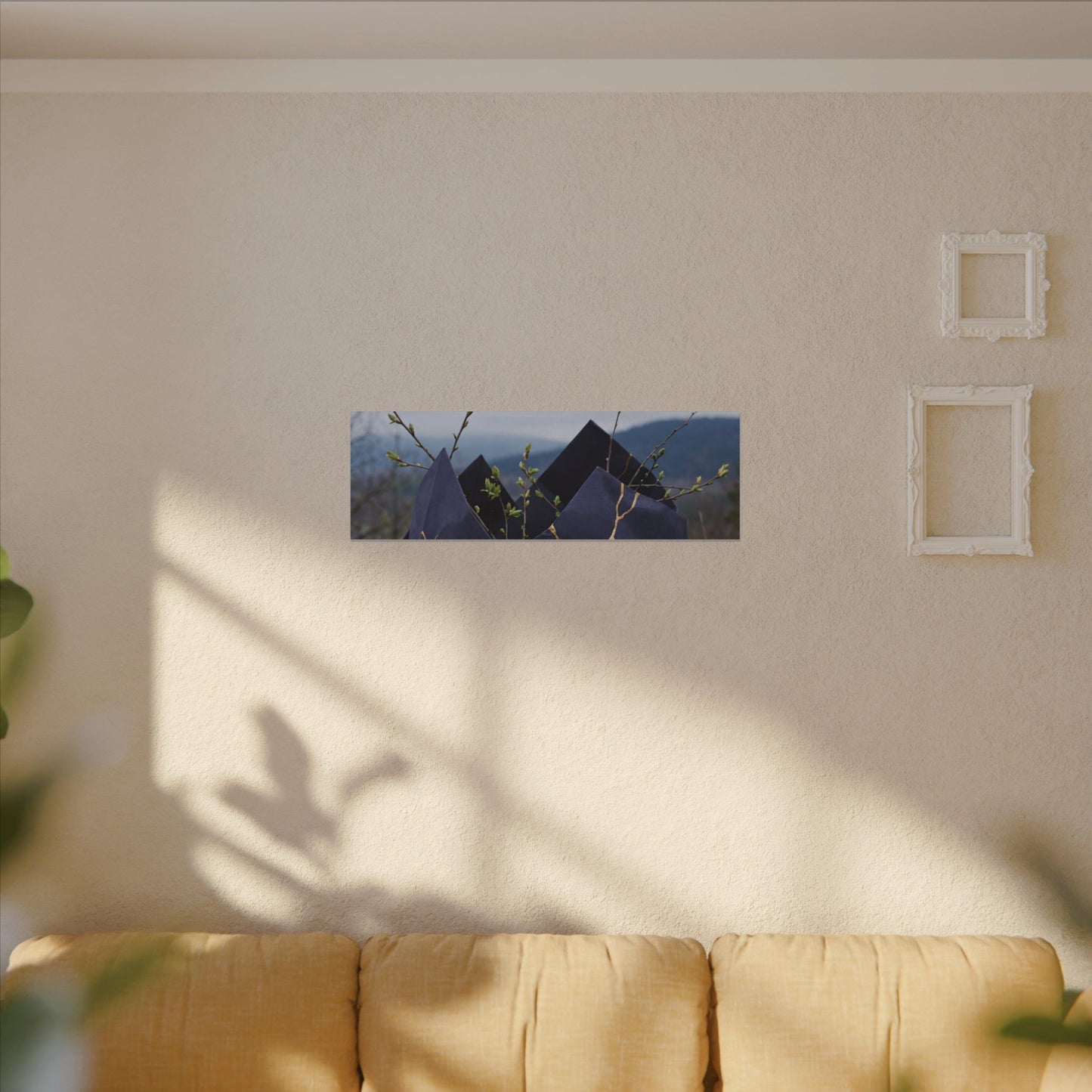 Paper Fold Canvas Art | Spring Kintsugi Gold Repair Art