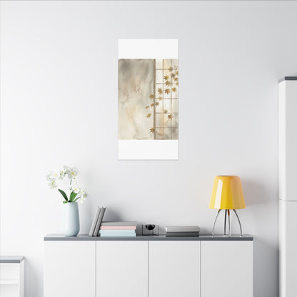 Warm Shoji Screen Canvas Art - Watercolor Japandi