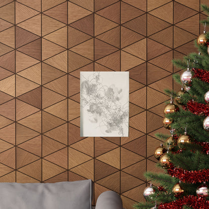 Datsuzoku Shadow Play Wall Art Print - Dark Japandi Dark Texture