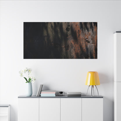 Rust Patina Shadow Zen Canvas Art | Luxurious Dark Japandi Art