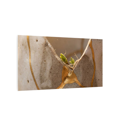 Golden Hour Broken Pottery Canvas Art - Japandi Kanso