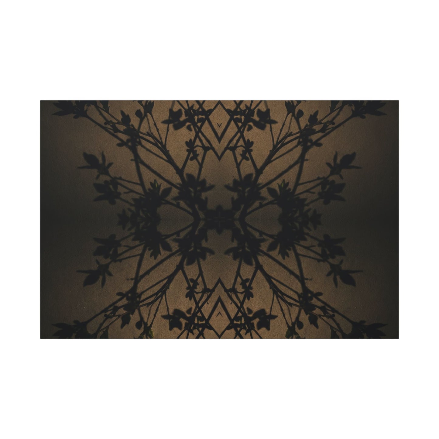 Golden Hour Shadow Play Canvas Art - Dark Japandi Seijaku