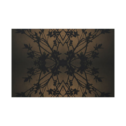 Golden Hour Shadow Play Canvas Art - Dark Japandi Seijaku